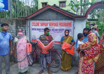 Help for poor families for Amphan Super cyclone