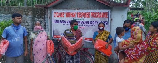 Help for poor families for Amphan Super cyclone